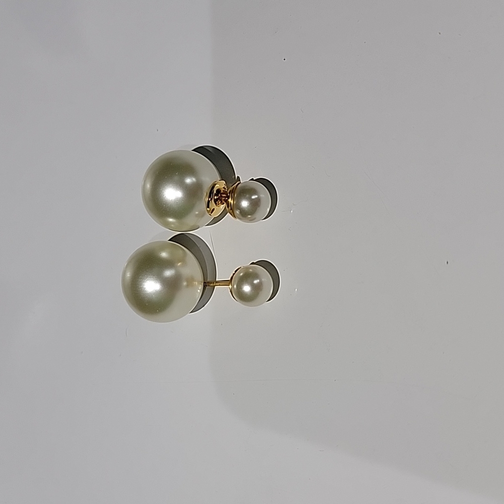 pearl earrings 18k gold plated